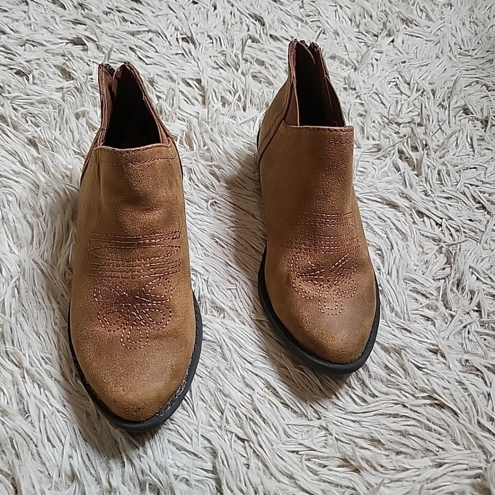 Little Girls Kids Youth Brown Western Booties Cat & Jack Size 13 Country Cowboy